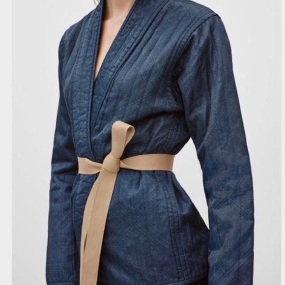 Aritzia Golden by TNA Kimono Blue Blazer Medium - Picture 3 of 7